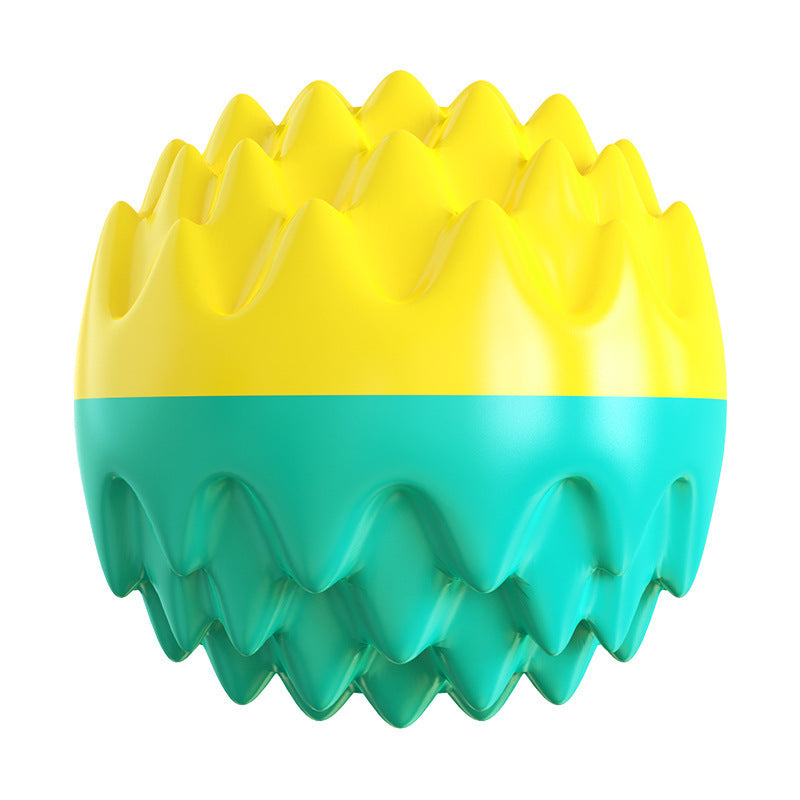 Squeaky Dog Ball Toy For Aggressive Chewers Dental Dog Toy For Healthy Teeth Gums  Spiky Ball Durable Floatable Rubber Pet Toys Mental Enrichment - All Breed Sizes